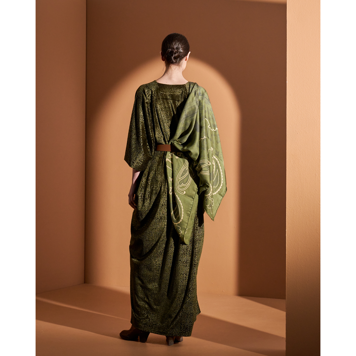 Nieline: Herstory Shawl- Olive