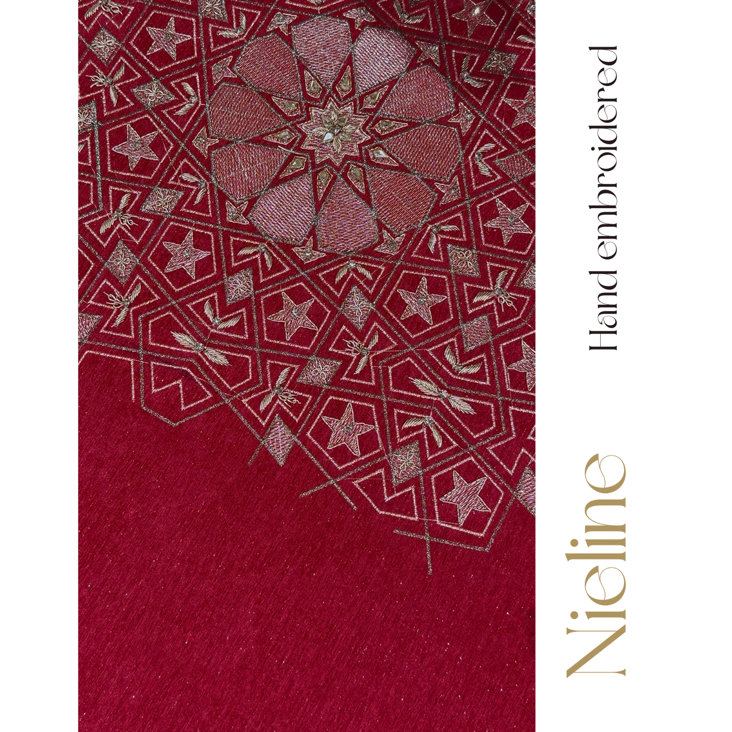 Look 6- Red Bisht (Hand Embroidered)