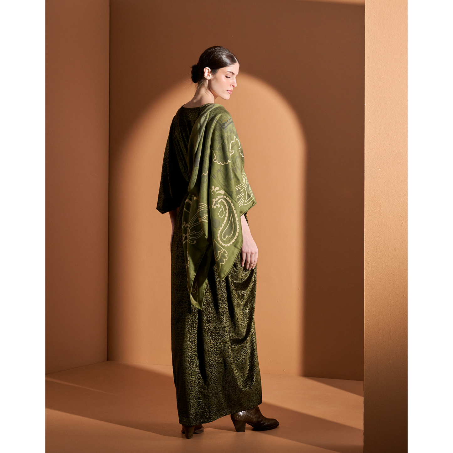 Nieline: Herstory Shawl- Olive