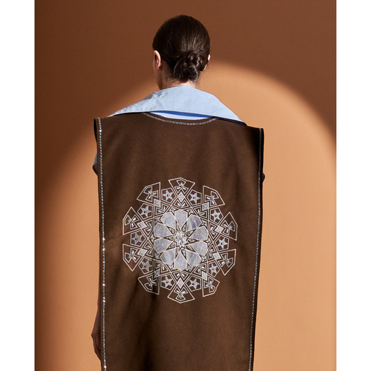 Look 9- Blue Brown (Hand Embroidered)
