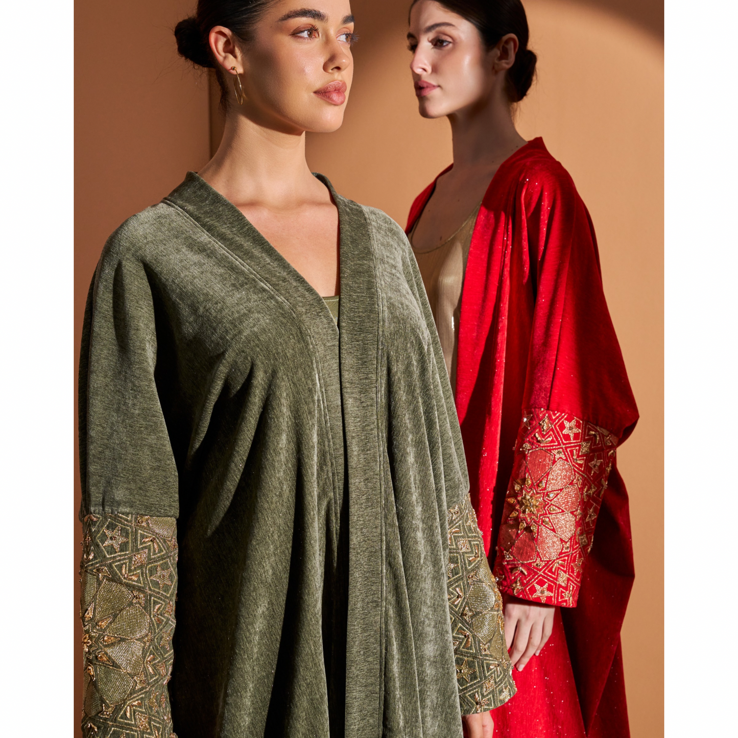 Look 6- Red Bisht (Hand Embroidered)